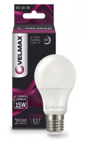 Лампа світлодіодна Velmax A70, 15Вт, E27, 4100К (4823051539314)